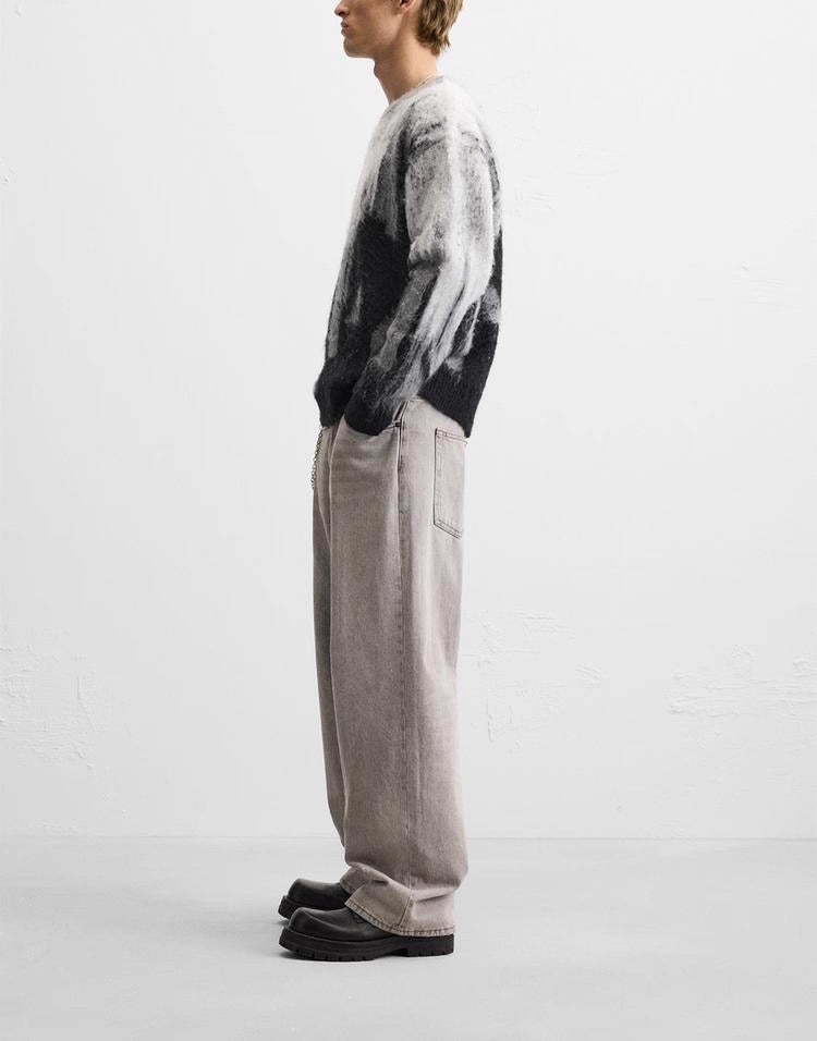 Streetstyle Pullover Grau-Schwarz