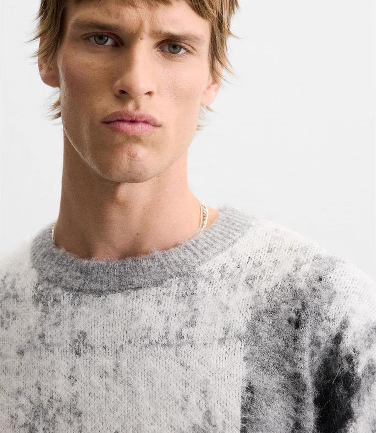 Streetstyle Pullover Grau-Schwarz