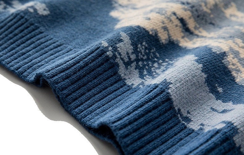 Strickpullover mit Bergmuster