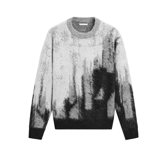 Streetstyle Pullover Grau-Schwarz