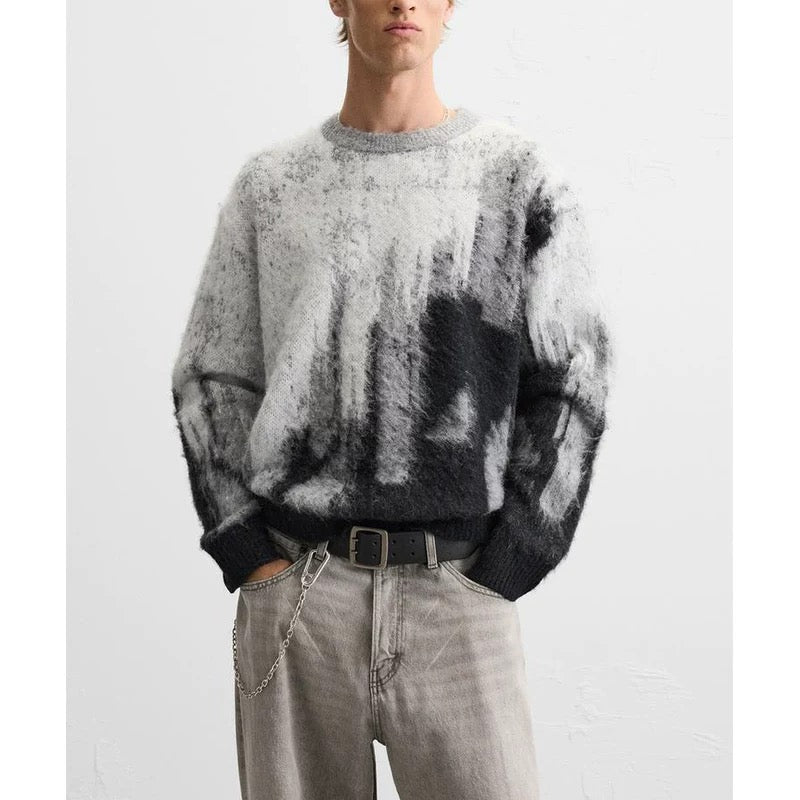 Streetstyle Pullover Grau-Schwarz