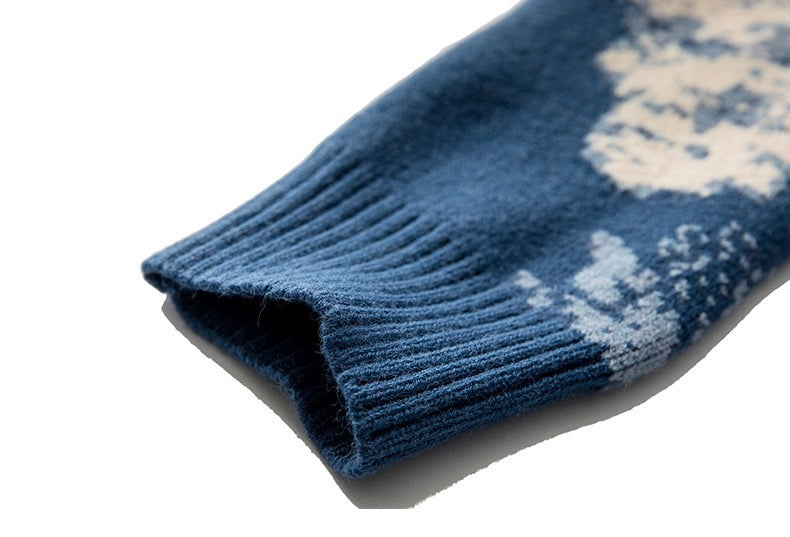 Strickpullover mit Bergmuster