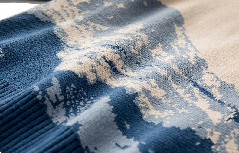 Strickpullover mit Bergmuster
