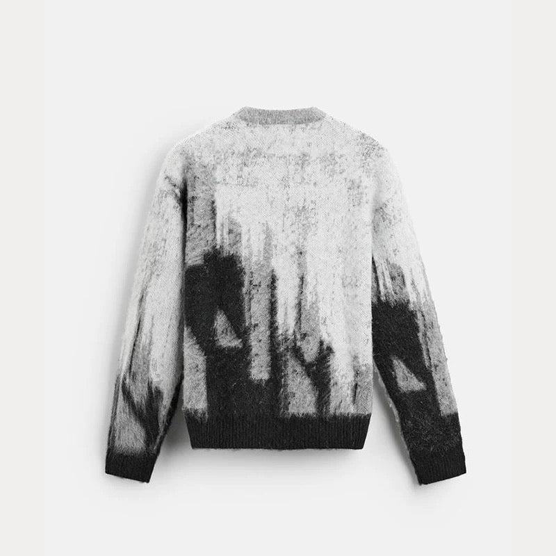 Streetstyle Pullover Grau-Schwarz