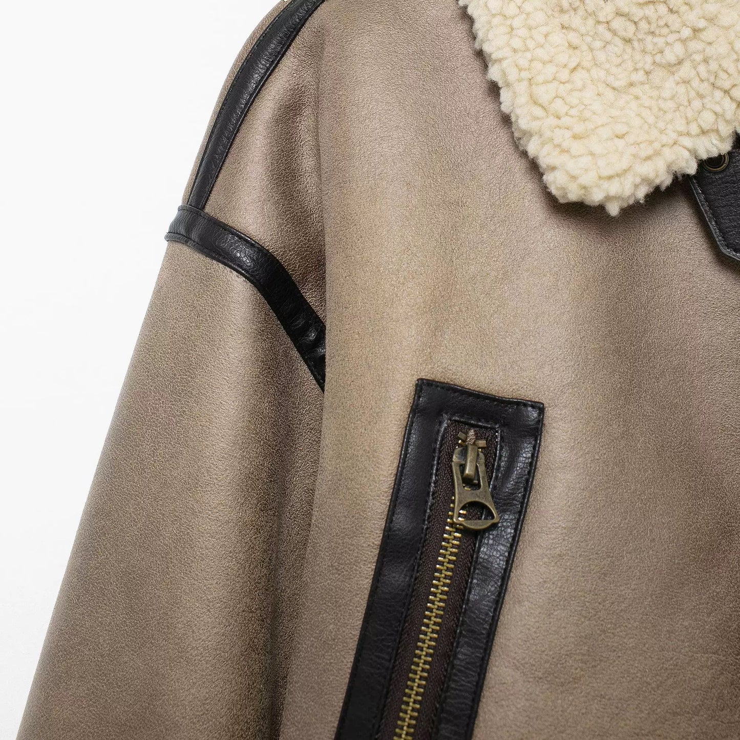 Double-Faced Kunstlederjacke