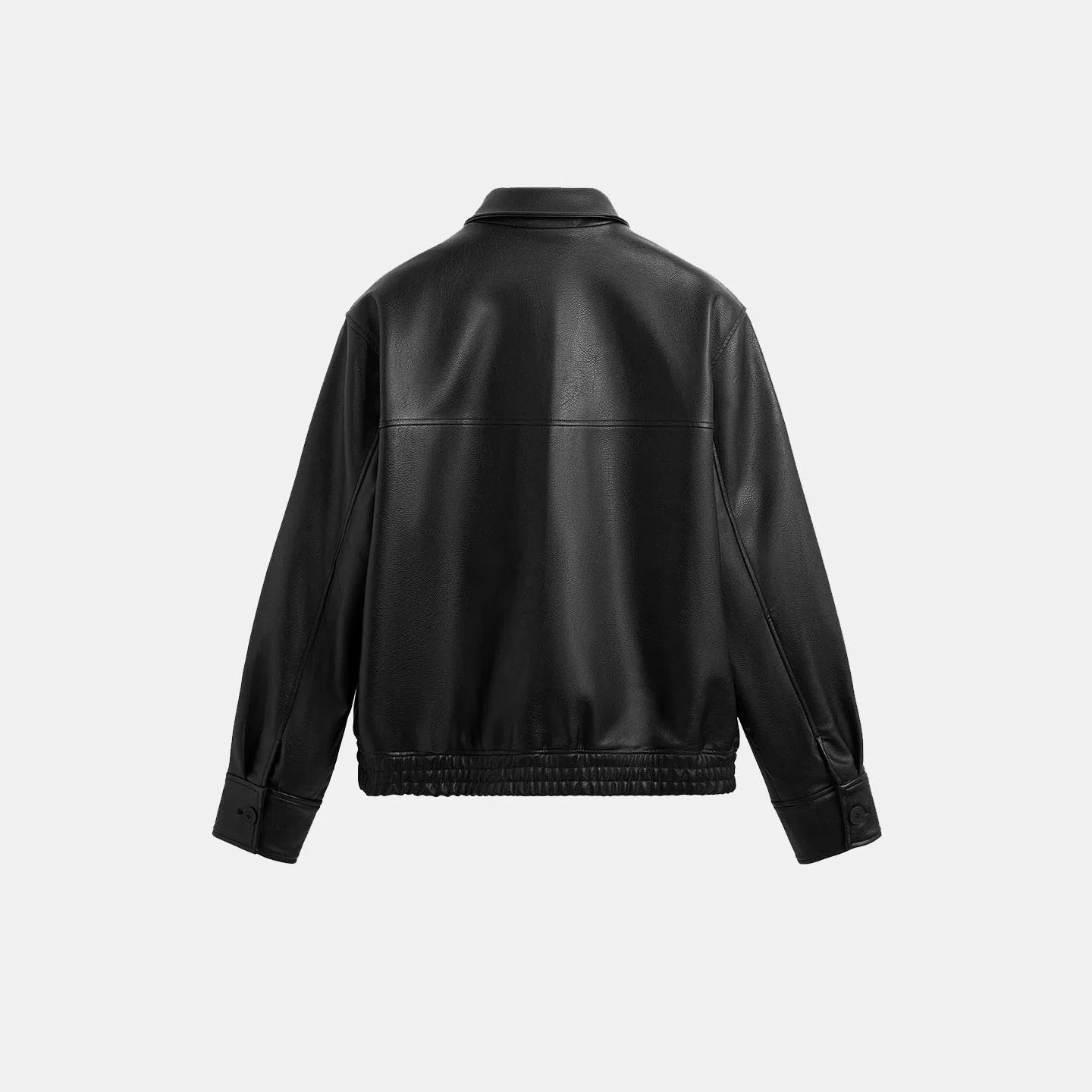 Schwarze Streetwear Lederjacke