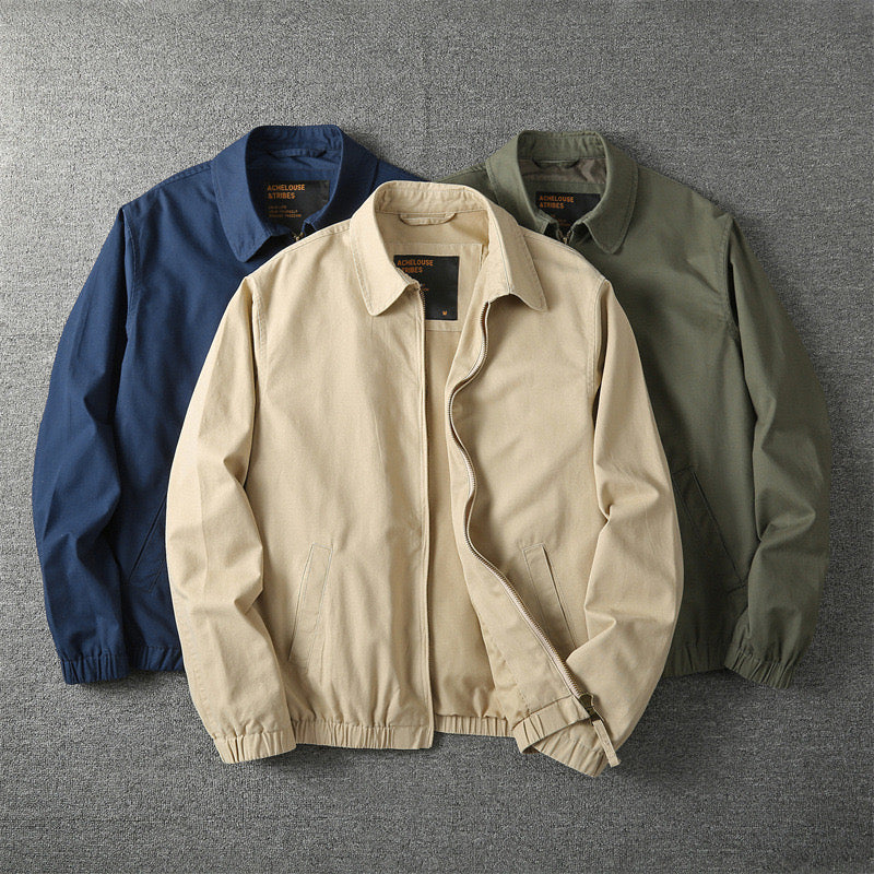 Klassische Herren Übergangsjacke mit Stehkragen