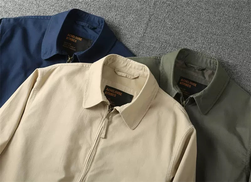 Klassische Herren Übergangsjacke mit Stehkragen
