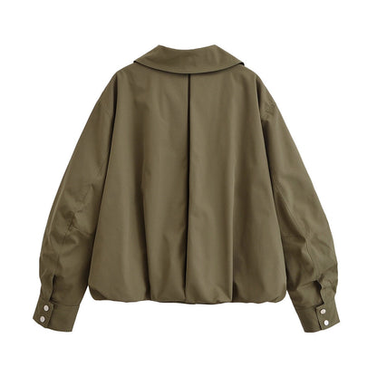 Oversize Jacke mit Gürtel