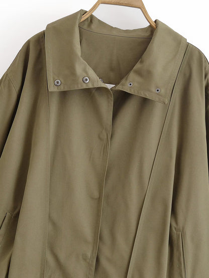 Oversize Jacke mit Gürtel