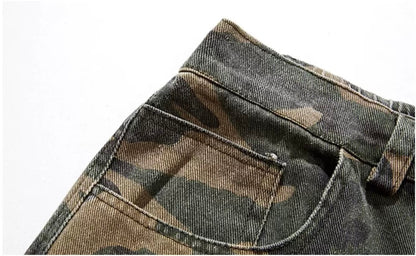 Camo Cargo Jeans – Streetwear Hose im Military Style