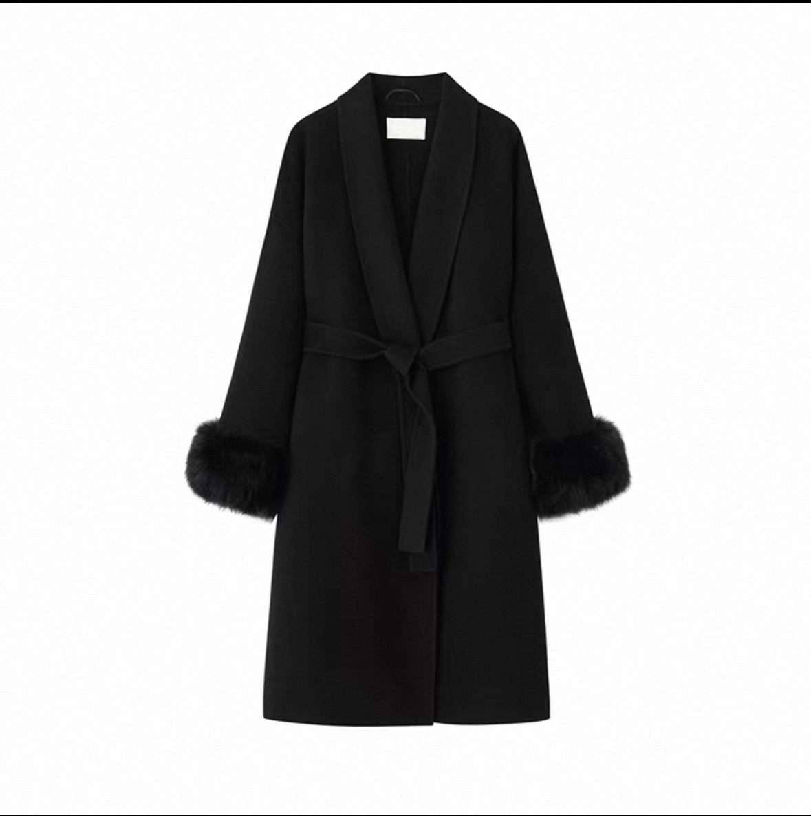 Hepburn Premium Mantel mit Echtfell