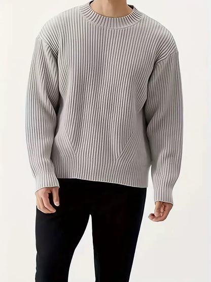 Oversize Strickpullover – Grau
