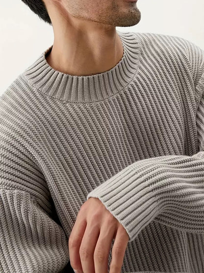 Oversize Strickpullover – Grau